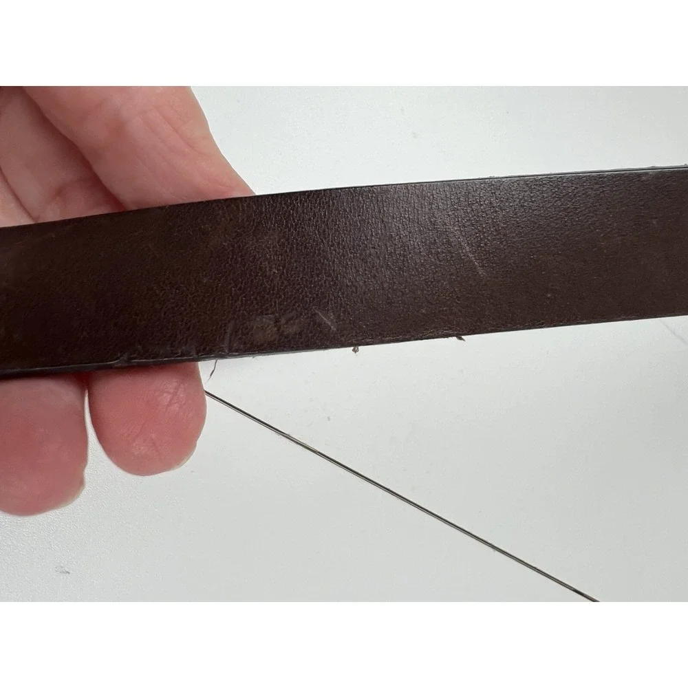 Coach Belt Brown  Cowhide Leather Brass Buckle Made In Italy 7/8